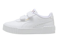 Tenis PUMA Carina 3.0 V Blanco y Oro para Niña
