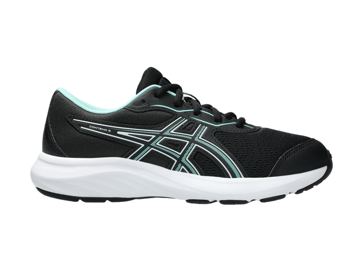 Tenis Asics Ahq Contend 9 Gs Kids Standard Negro Para Niña