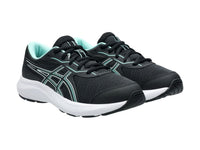 Tenis ASICS Contend 9 Negro con Verde Menta para Niña