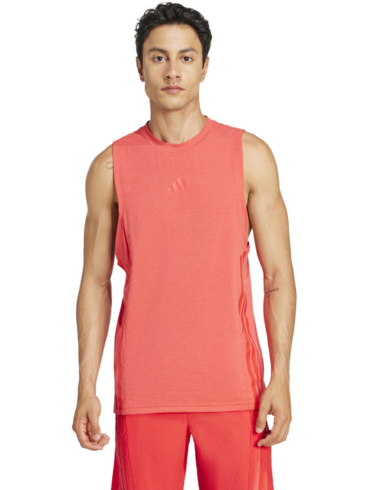 Tops Deportivos Adidas Playera Playera Sin Mangas Designed Rojo Ji8125 Para Hombre