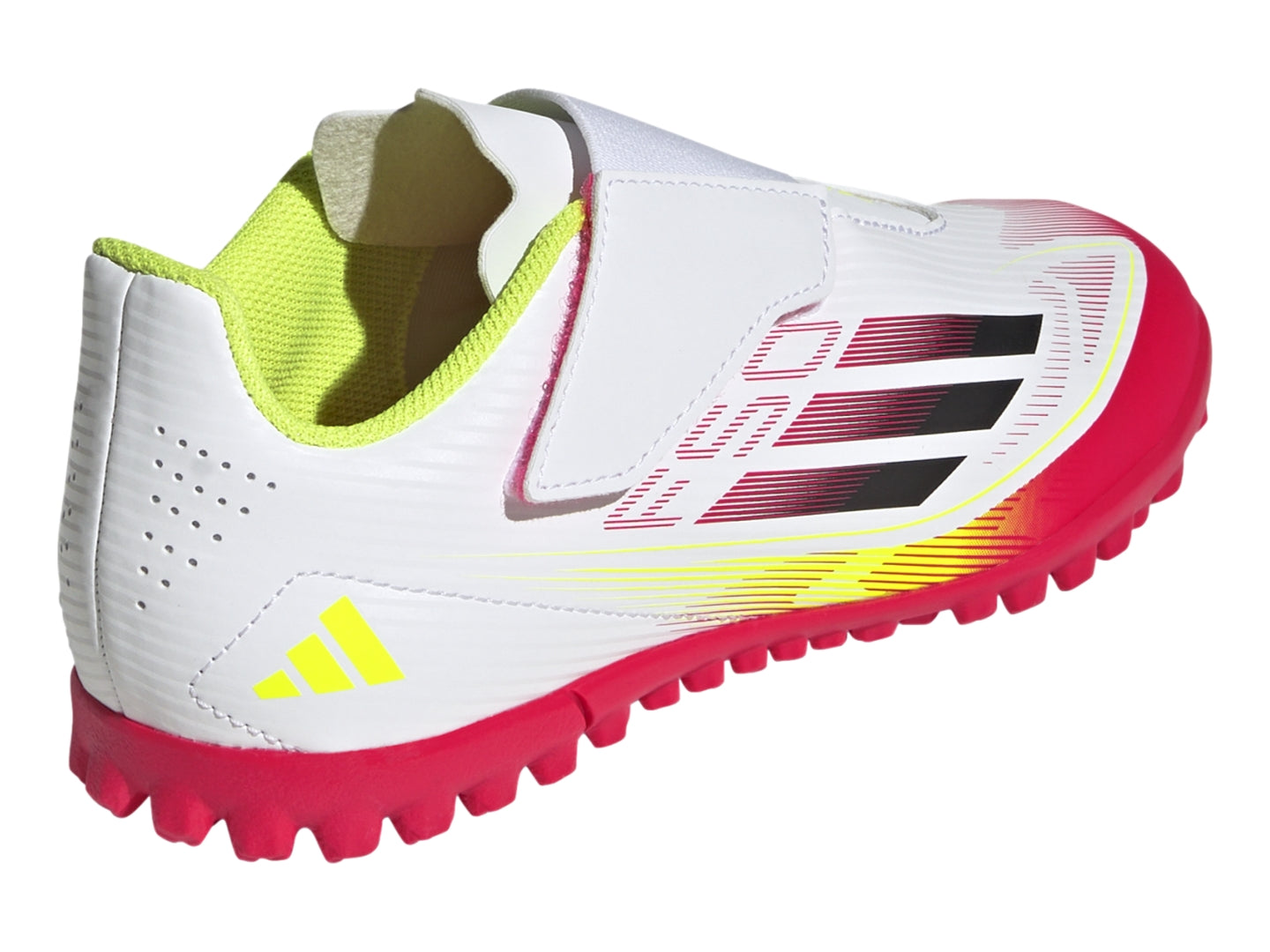 Tenis Adidas Taque F50 Club Cierre Por Contacto Pasto Sintetico Blanco Para Niño