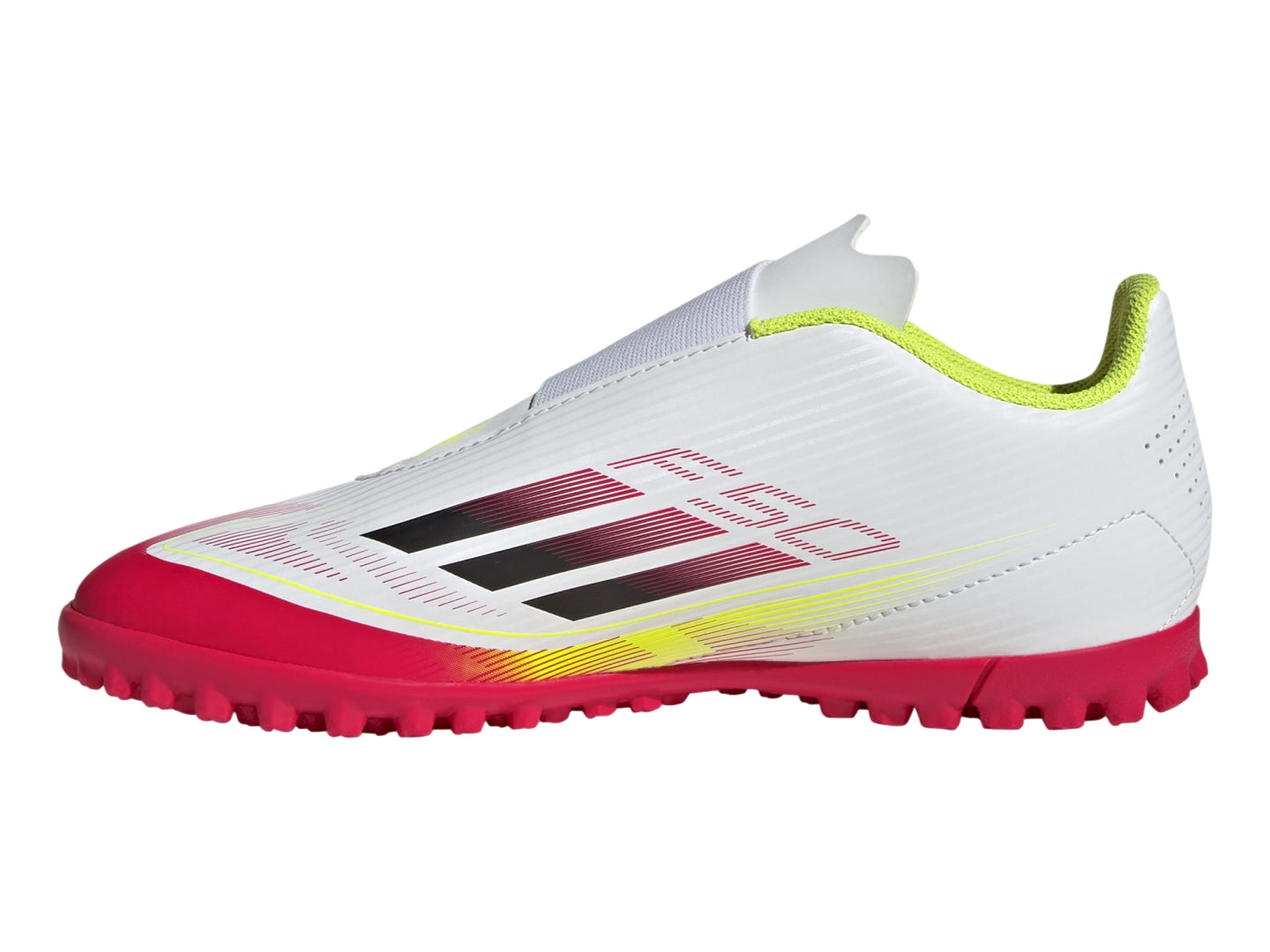 Tenis Adidas Taque F50 Club Cierre Por Contacto Pasto Sintetico Blanco Para Niño