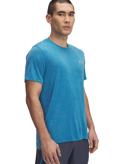 Tops Deportivos Under Armour Playera Launchn Camo Shortsleeve Azul 386681 Para Hombre