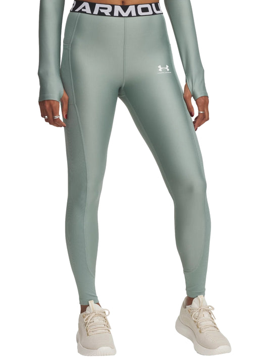 Leggings Under Armour Heatgear Rib Verde 388693 Para Mujer