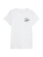 Playera PUMA Ess Script Tee Blanco para Mujer