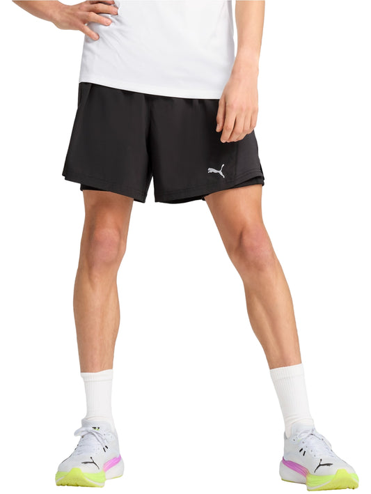 Pantalones Cortos Puma Short M Run Velocity 2In1 Short Negro 526611 Para Hombre