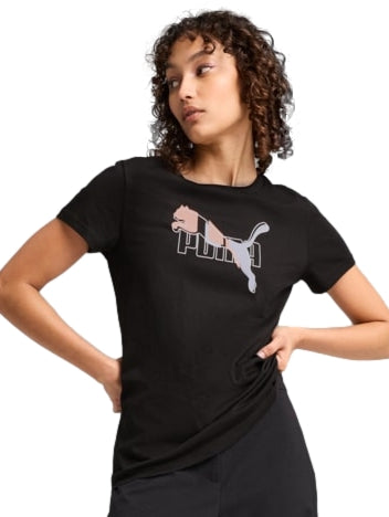 Tops Deportivos Puma Playera Ess Logo Lab Tee Negro 684991 Para Mujer