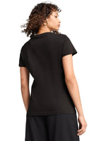 Playera PUMA Ess Logo Lab Negro para Mujer