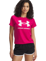 Tops Deportivos Under Armour Playera Rival Logo Ss Rosa 356305 Para Mujer
