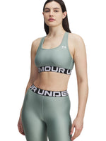 Tops Cortos Under Armour Top Hg Mid Branded Verde 383544 Para Mujer