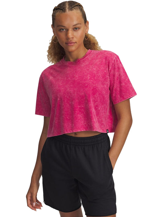 Tops Deportivos Under Armour Playera Rival Wash Ss Rosa 389724 Para Mujer
