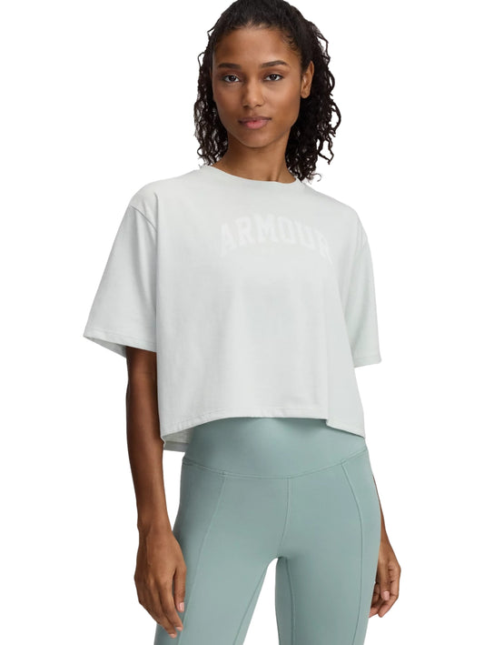 Tops Deportivos Under Armour Playera Rival Armour 96 Ss Verde 005539 Para Mujer