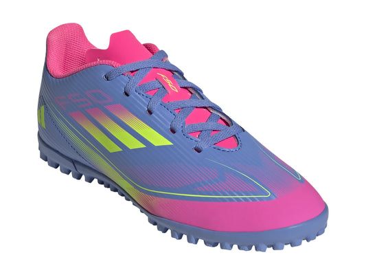 Tenis Adidas Taque Aida F50 Club Tf Infantil Azul Para Niño