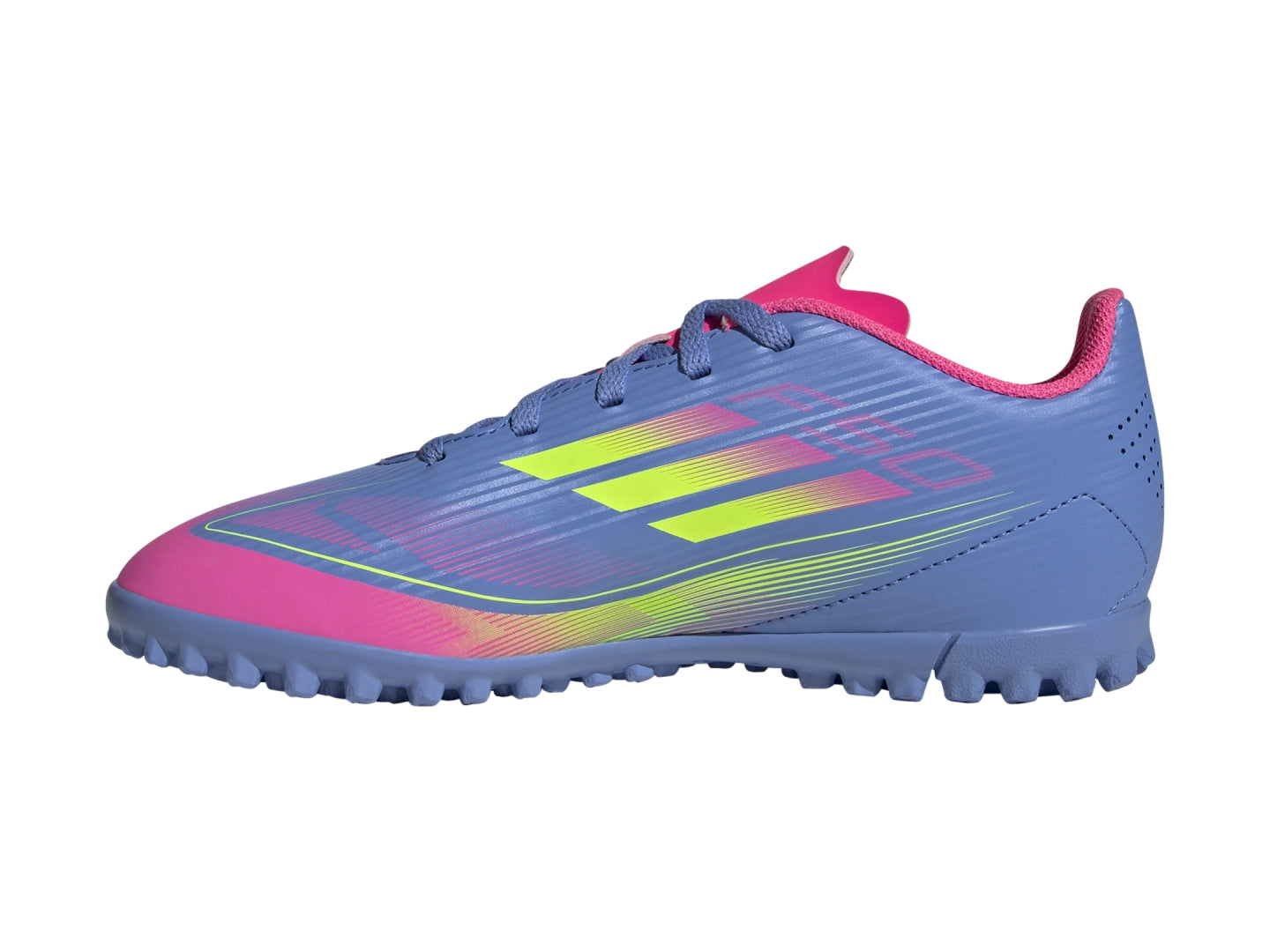 Tenis Adidas Taque Aida F50 Club Tf Infantil Azul Para Niño