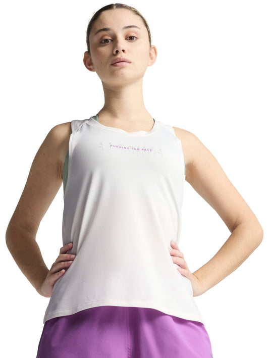 Tops Deportivos Puma Playera W Run Graphic Mesh Singlet Blanco 526660 Para Mujer