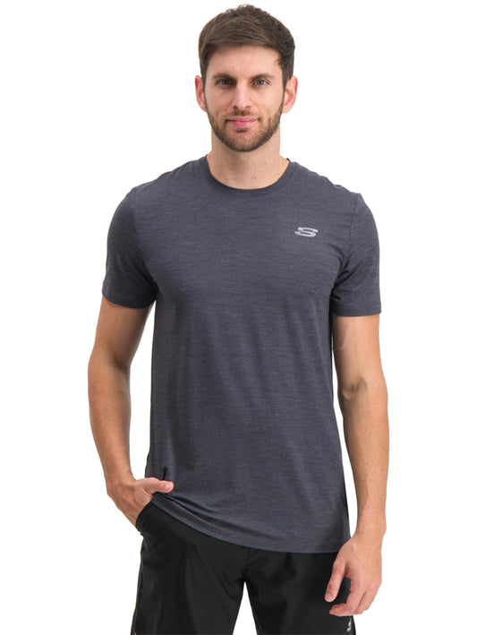 Tops Deportivos Skechers Playera Playera Mc Negro Amx089 Para Hombre