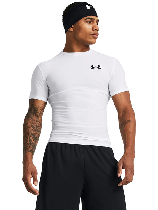Tops Deportivos Under Armour Playera Ua Hg Og Compression Ss Blanco 387560 Para Hombre
