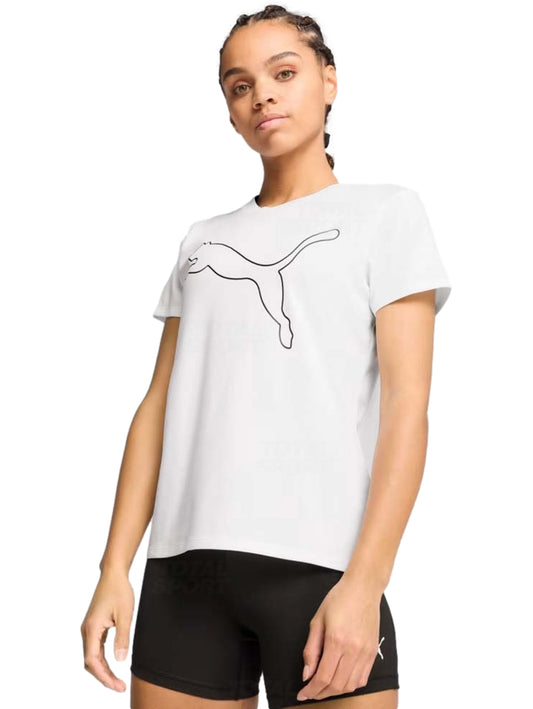 Tops Deportivos Puma Playera W Tad Essential Logo Tee Blanco 525892 Para Mujer