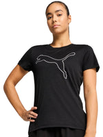 Tops Deportivos Puma Playera W Tad Essential Heather Logo Tee Negro 525893 Para Mujer