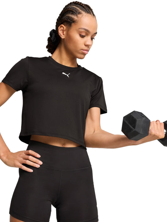 Tops Deportivos Puma Playera W Tad Essential Baby Tee Negro 525894 Para Mujer