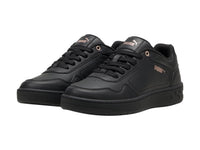 Tenis Puma Court Classy Negro y Oro Rosa para Mujer