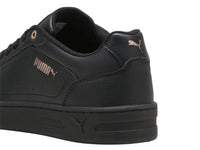 Tenis Puma Court Classy Negro y Oro Rosa para Mujer
