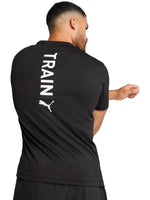 Playera Puma Graphics Training Vertical Logo Negro para Hombre