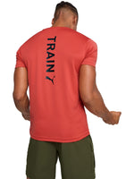 Playera Puma Training Vertical Logo Rojo para Hombre