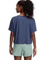 Playera Under Armour Motion SS Gris y Azul Marino para Mujer