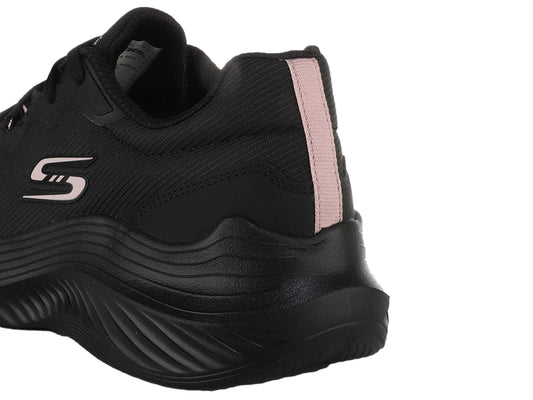 Tenis Skechers Bobs Squad Wave Negro Para Mujer