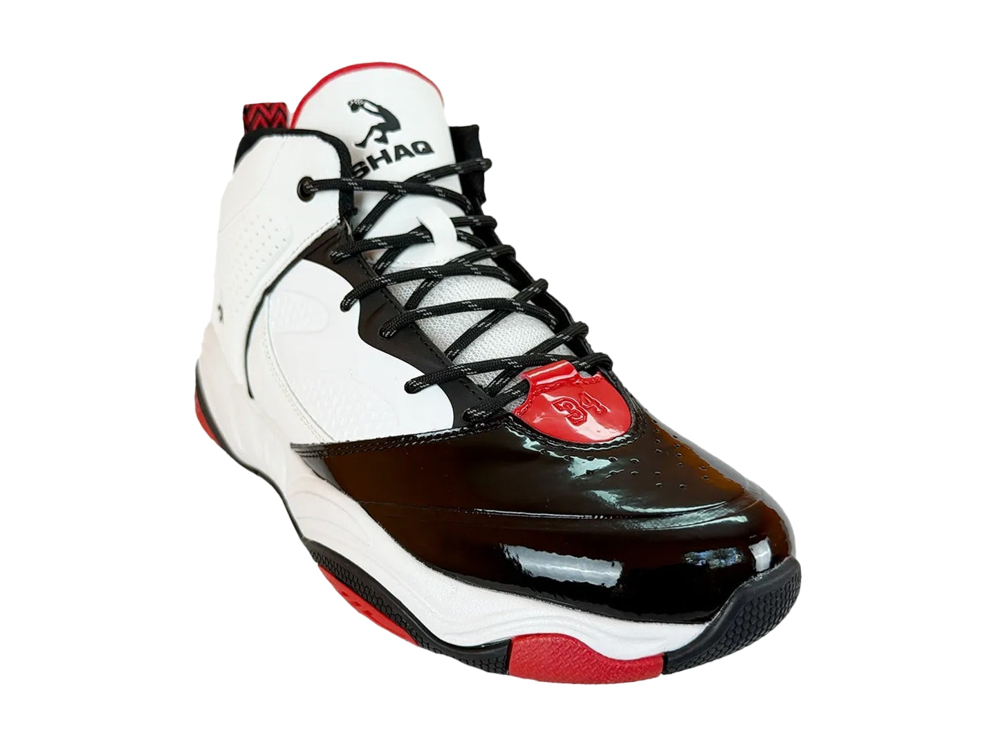 Tenis SHAQ Spin Move Blanco y Rojo para Niño
