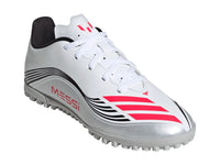 Tenis de Fútbol Adidas F50 Messi Blanco y Rojo para Niño
