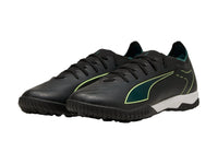 Tenis de Fútbol PUMA Ultra 6 Match TT Negro y Verde para Hombre