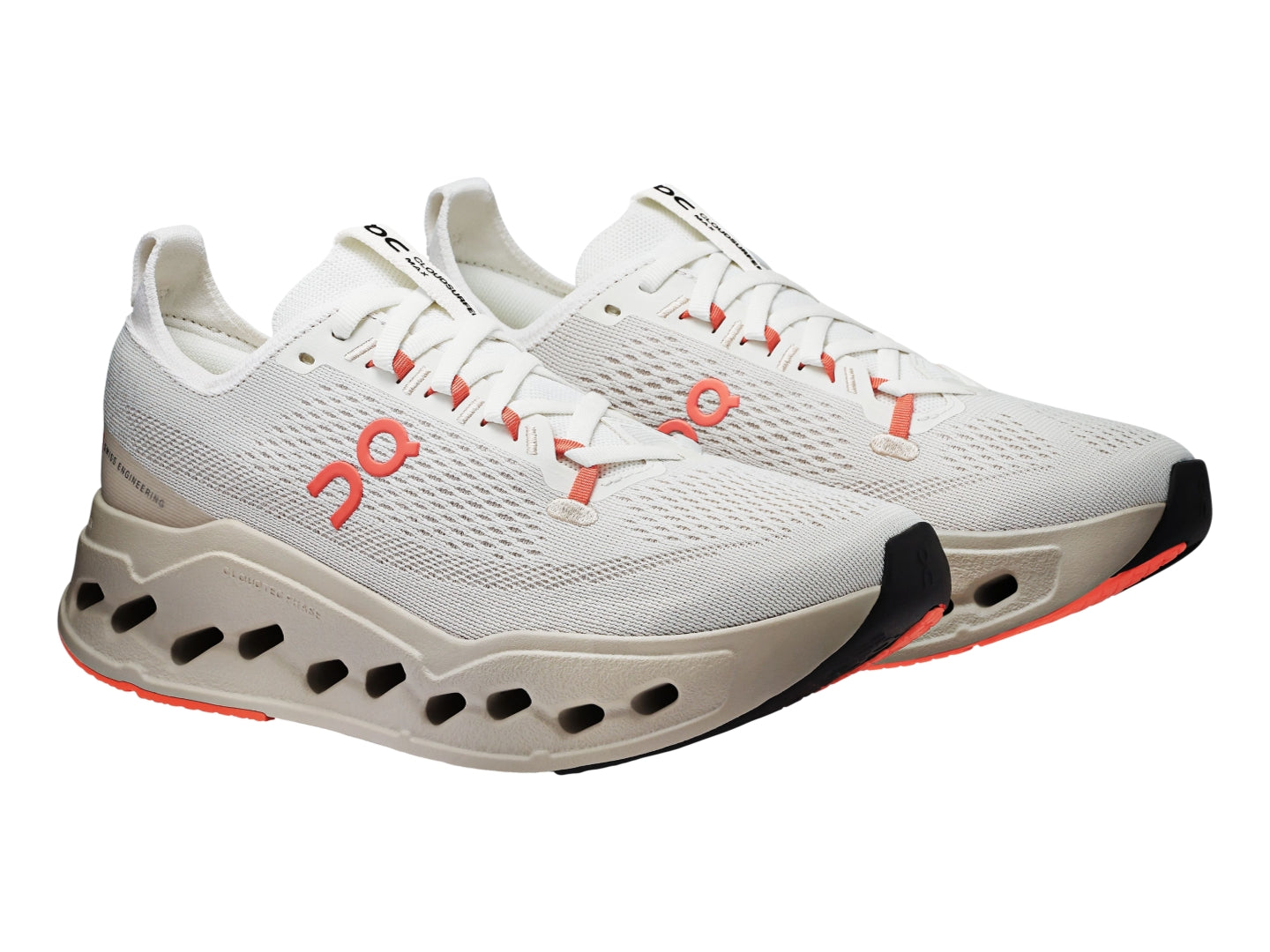 Tenis ON Cloud Cloudsurfer Max Wide Ivory y Salmón para Mujer