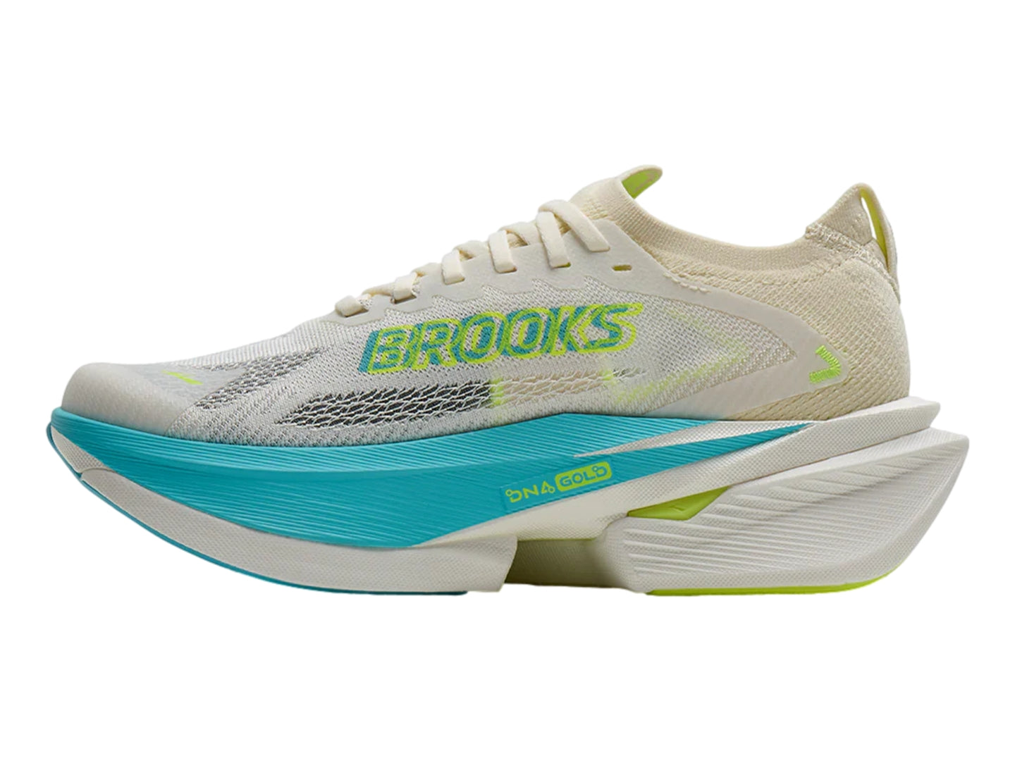 Tenis Brooks Hyperion Max 3 Blanco y Turquesa para Mujer