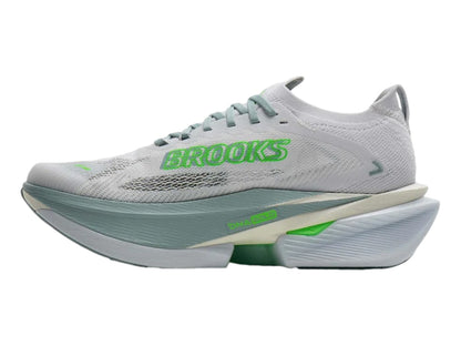 Tenis Brooks Hyperion Max 3 Blanco y Gris para Hombre