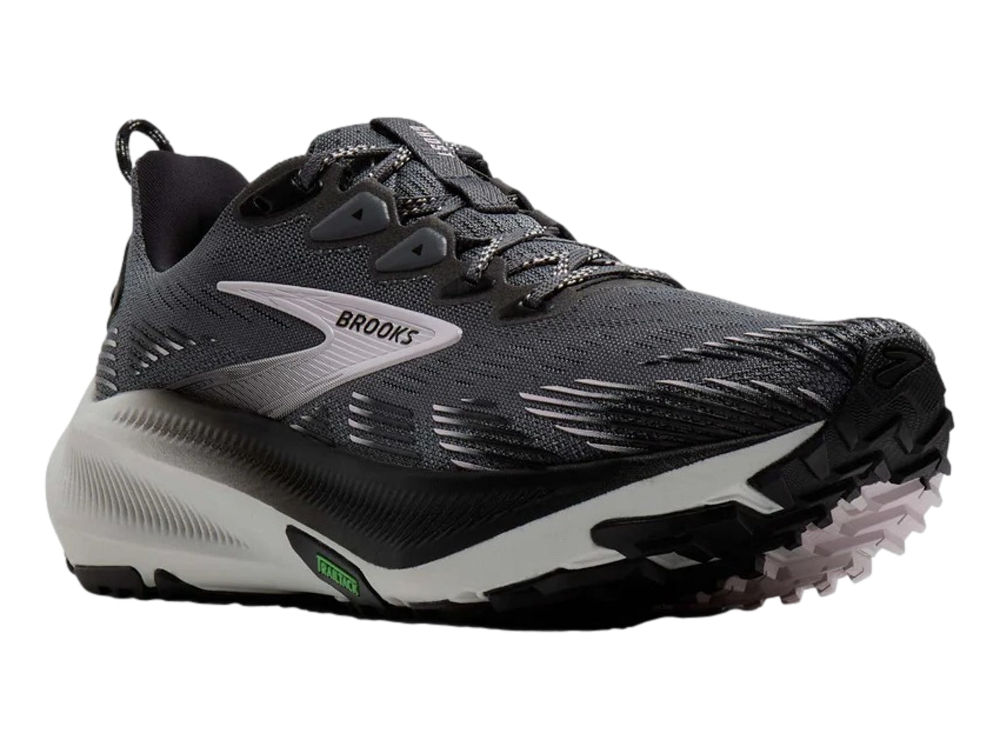 Tenis Brooks Ghost Trail Negro y Rosa para Mujer